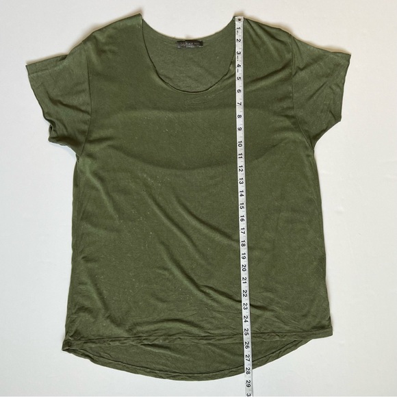 3/$30 AE Don’t Ask Why Drapey Open Back Tee Green One Size Distressed T-Shirt - Picture 12 of 14